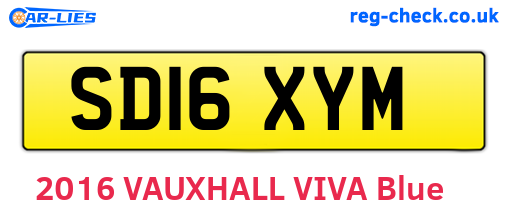 SD16XYM are the vehicle registration plates.