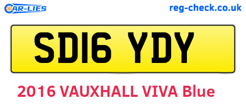 SD16YDY are the vehicle registration plates.