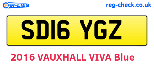 SD16YGZ are the vehicle registration plates.