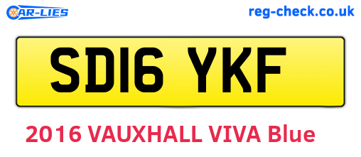 SD16YKF are the vehicle registration plates.