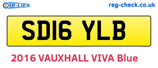 SD16YLB are the vehicle registration plates.
