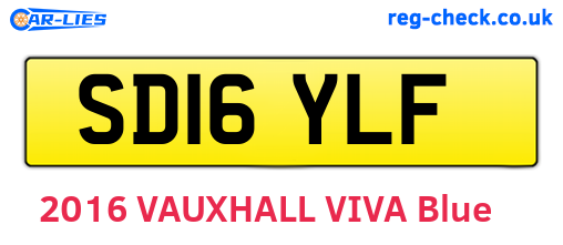 SD16YLF are the vehicle registration plates.