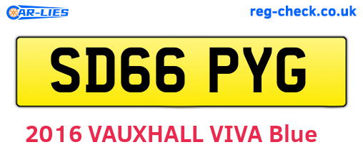SD66PYG are the vehicle registration plates.