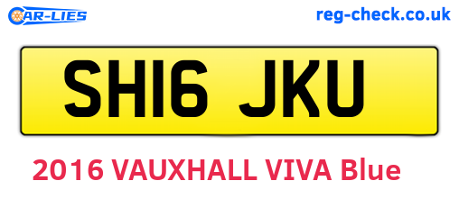 SH16JKU are the vehicle registration plates.