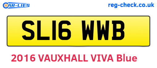 SL16WWB are the vehicle registration plates.