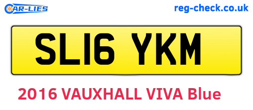 SL16YKM are the vehicle registration plates.