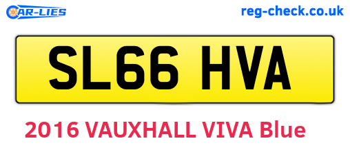 SL66HVA are the vehicle registration plates.