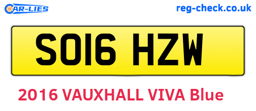 SO16HZW are the vehicle registration plates.