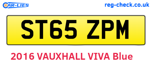 ST65ZPM are the vehicle registration plates.