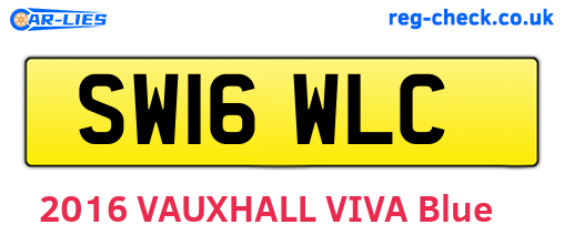 SW16WLC are the vehicle registration plates.