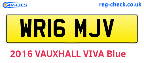 WR16MJV are the vehicle registration plates.