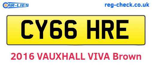 CY66HRE are the vehicle registration plates.