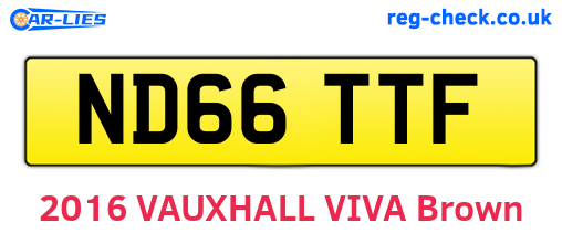 ND66TTF are the vehicle registration plates.