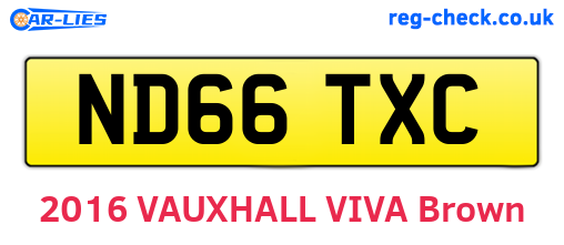 ND66TXC are the vehicle registration plates.