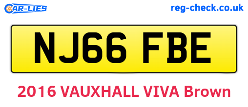 NJ66FBE are the vehicle registration plates.