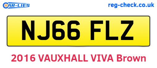NJ66FLZ are the vehicle registration plates.