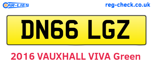 DN66LGZ are the vehicle registration plates.