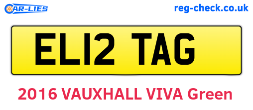EL12TAG are the vehicle registration plates.