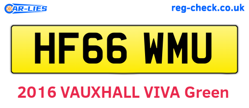 HF66WMU are the vehicle registration plates.