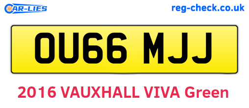 OU66MJJ are the vehicle registration plates.