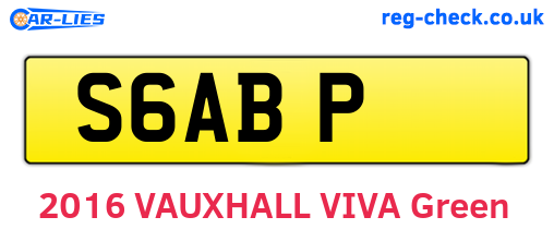 S6ABP are the vehicle registration plates.