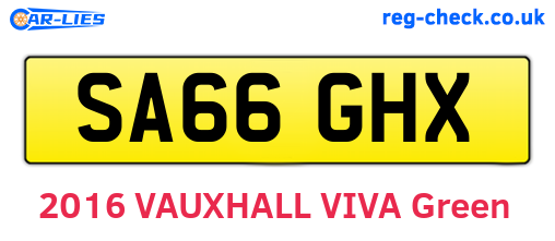 SA66GHX are the vehicle registration plates.