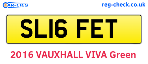 SL16FET are the vehicle registration plates.