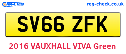 SV66ZFK are the vehicle registration plates.