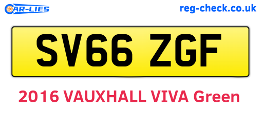 SV66ZGF are the vehicle registration plates.