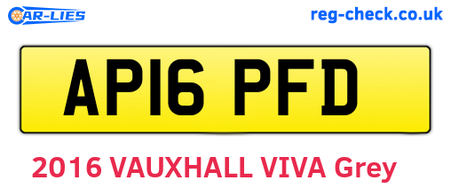 AP16PFD are the vehicle registration plates.