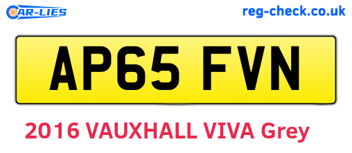 AP65FVN are the vehicle registration plates.
