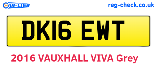 DK16EWT are the vehicle registration plates.