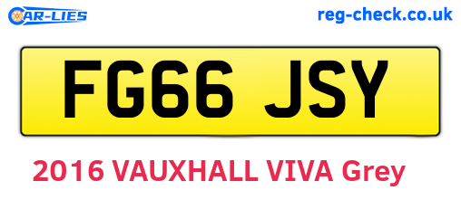 FG66JSY are the vehicle registration plates.