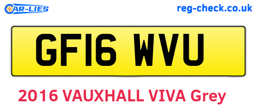 GF16WVU are the vehicle registration plates.