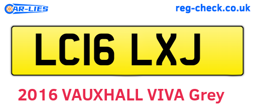 LC16LXJ are the vehicle registration plates.