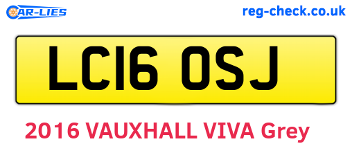 LC16OSJ are the vehicle registration plates.