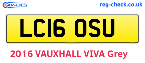 LC16OSU are the vehicle registration plates.