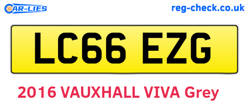 LC66EZG are the vehicle registration plates.