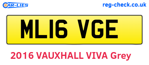 ML16VGE are the vehicle registration plates.