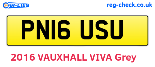 PN16USU are the vehicle registration plates.