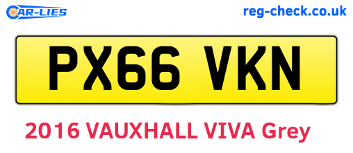 PX66VKN are the vehicle registration plates.