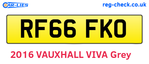 RF66FKO are the vehicle registration plates.