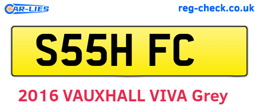 S55HFC are the vehicle registration plates.