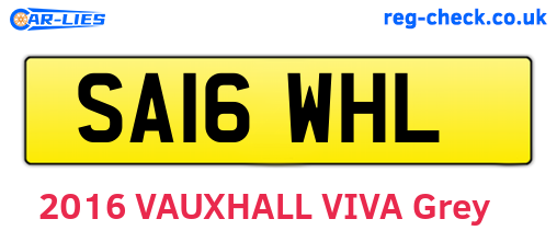 SA16WHL are the vehicle registration plates.