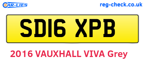 SD16XPB are the vehicle registration plates.