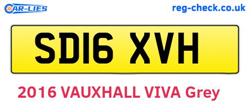 SD16XVH are the vehicle registration plates.