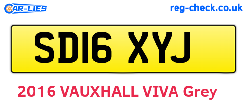 SD16XYJ are the vehicle registration plates.