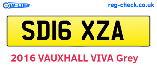 SD16XZA are the vehicle registration plates.