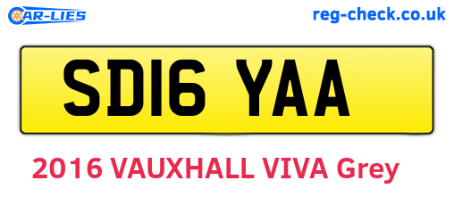 SD16YAA are the vehicle registration plates.
