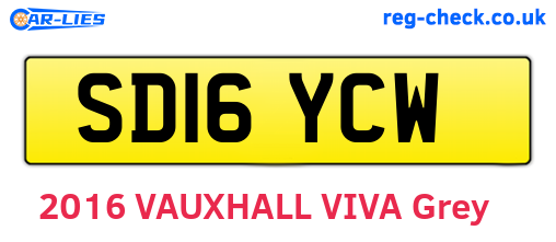 SD16YCW are the vehicle registration plates.